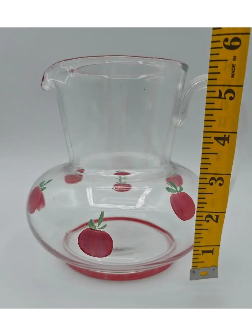 Vintage Aramis Ring Tomato Juice Pitcher made by the Dunbar Glass Company